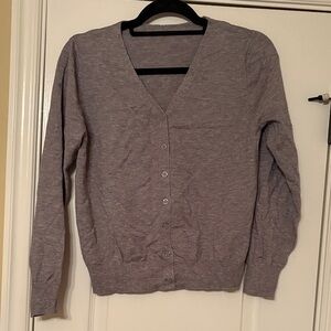 Gray Button-Up Cardigan